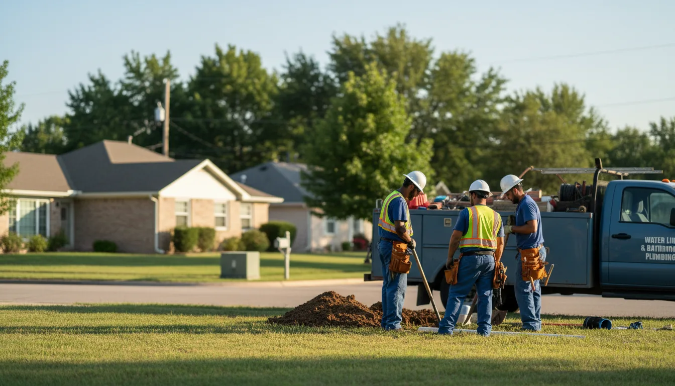 Residential water line and bathroom plumbing service in Shallowater, TX